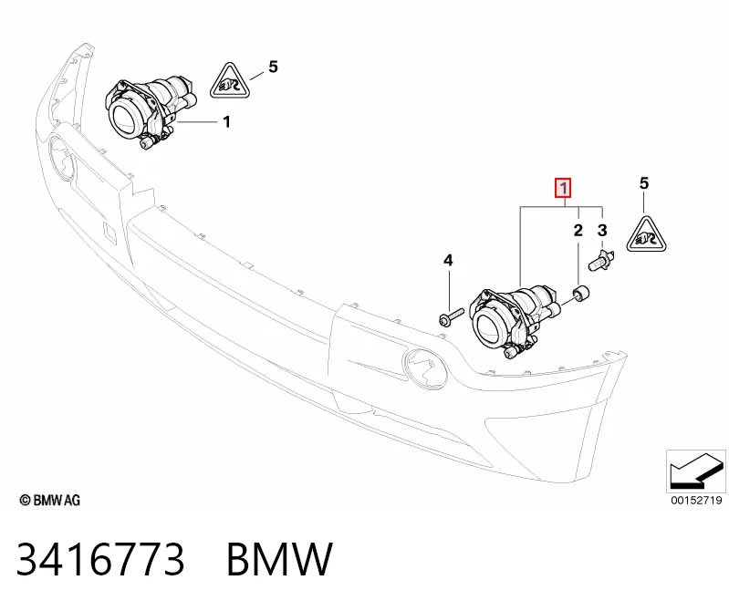 Lampa przeciwmgielna lewa/prawa BMW X3 