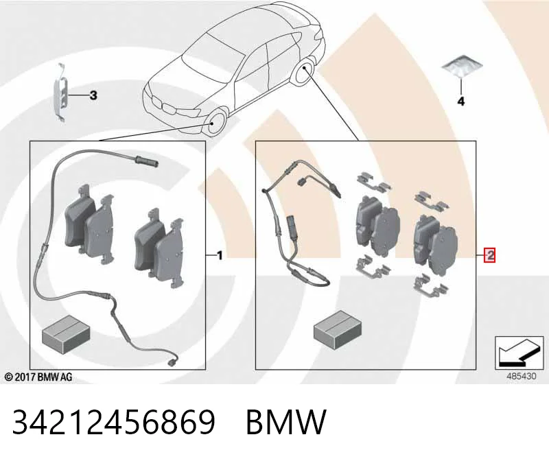 34212456869 BMW Okładziny (klocki) do hamulców tarczowych tylne