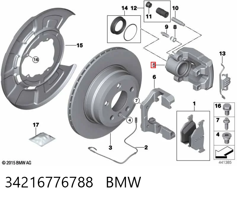  Zacisk hamulcowy tylny prawy BMW X5 