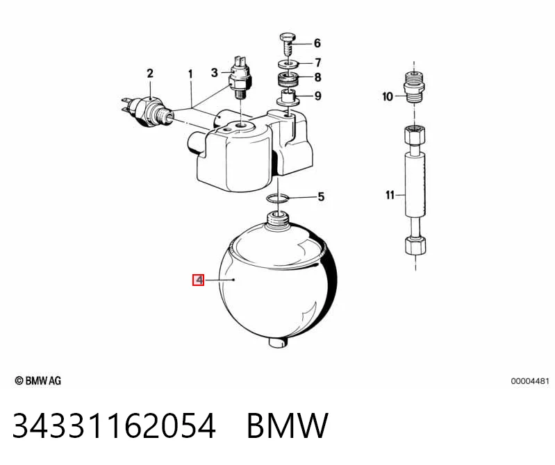 Akumulator hydrauliczny układu hamulcowego Opel 0780351 cena, od 114,32 USD