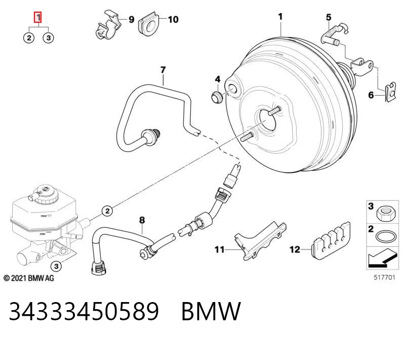 Wzmacniacz próżniowy hamulców BMW X3 SUV (E83) (2004 - 2010) cena, od 124,33 USD