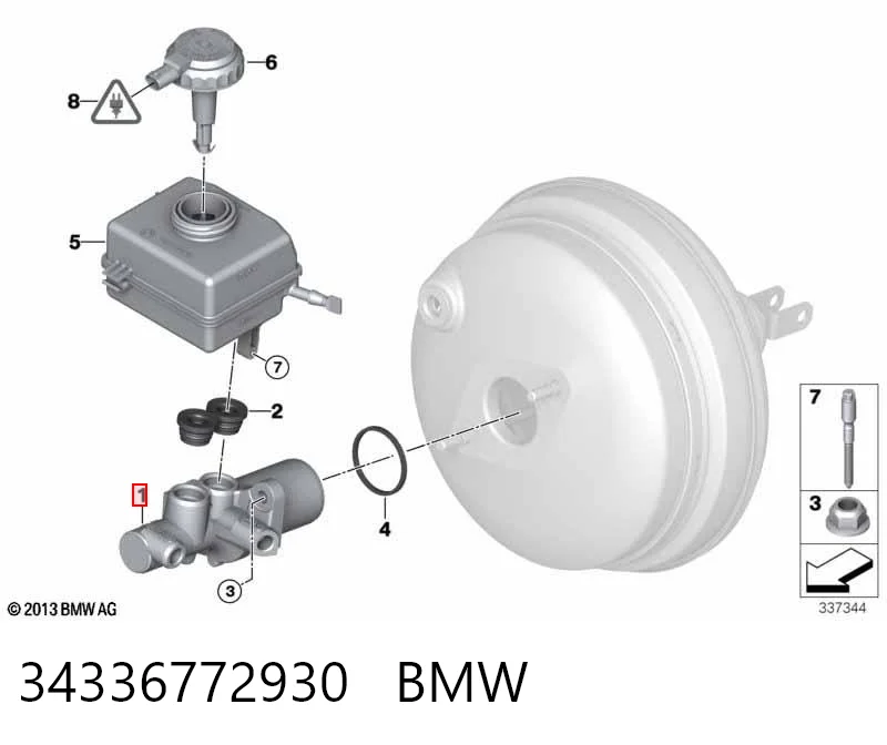 34336772930 BMW Główny cylinder hamulców