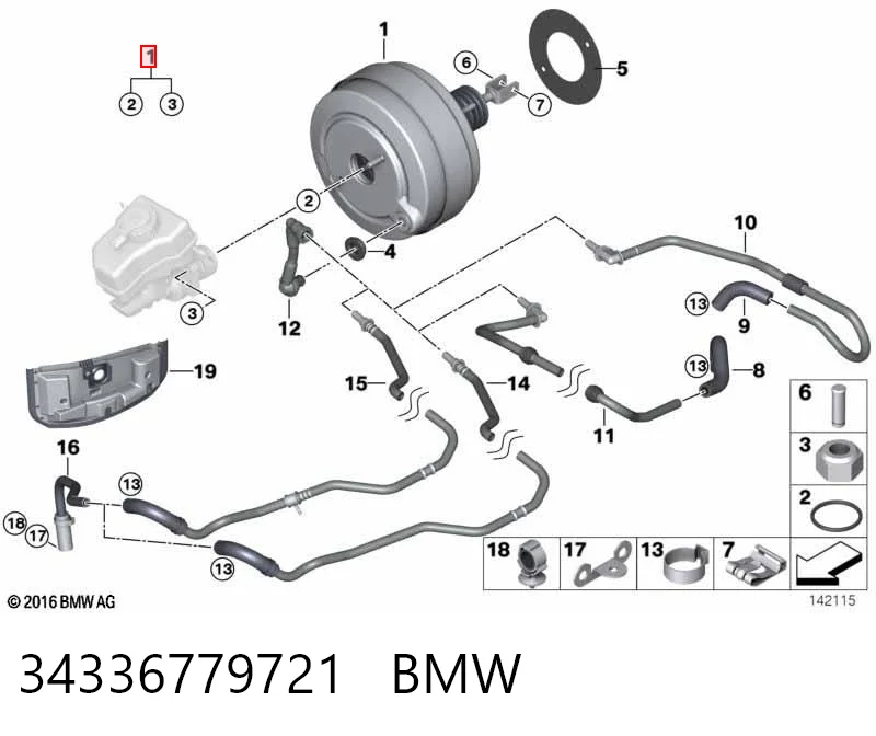 Wzmacniacz próżniowy hamulców do BMW X1  E84