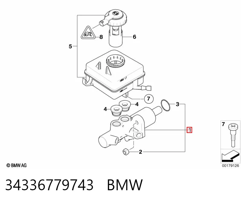 Główny cylinder hamulców BMW X3 