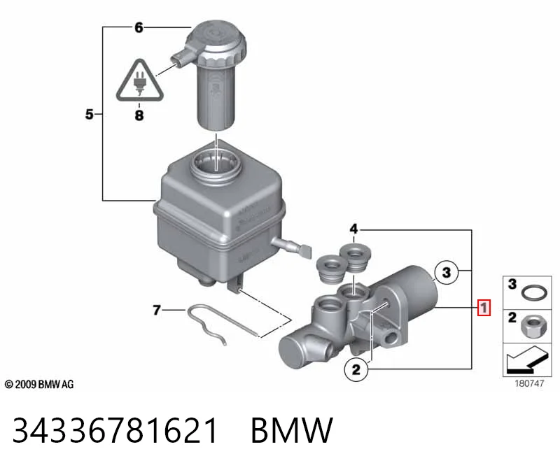 34336781621 BMW Główny cylinder hamulców