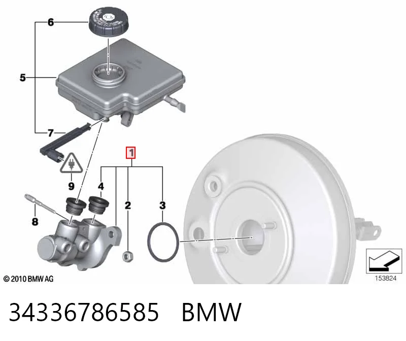 Do koszyka Główny cylinder hamulców Mini Clubman I R55