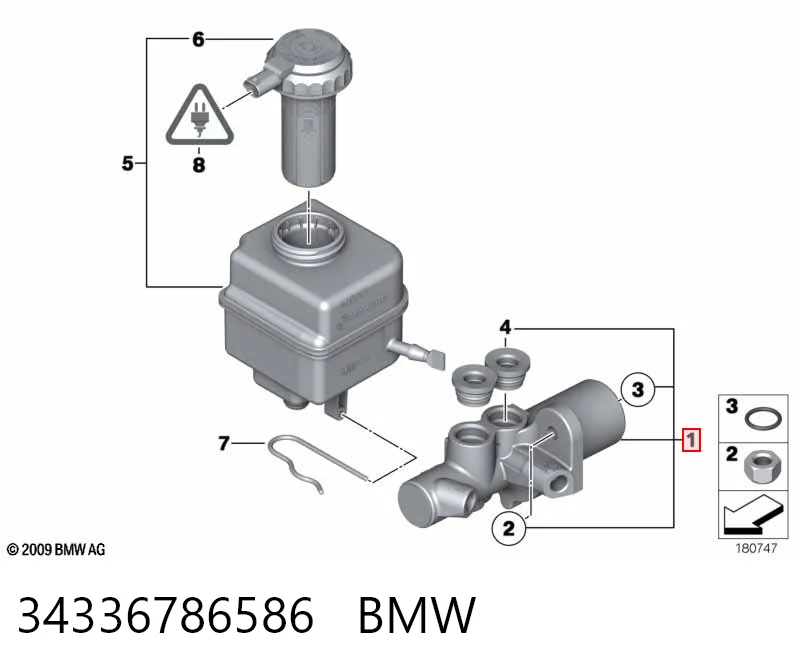 34336786586 BMW Główny cylinder hamulców