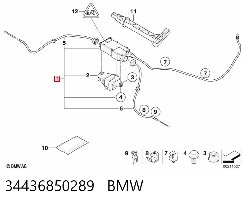 34436850289 BMW Silniczek elektryczny hamulca ręcznego