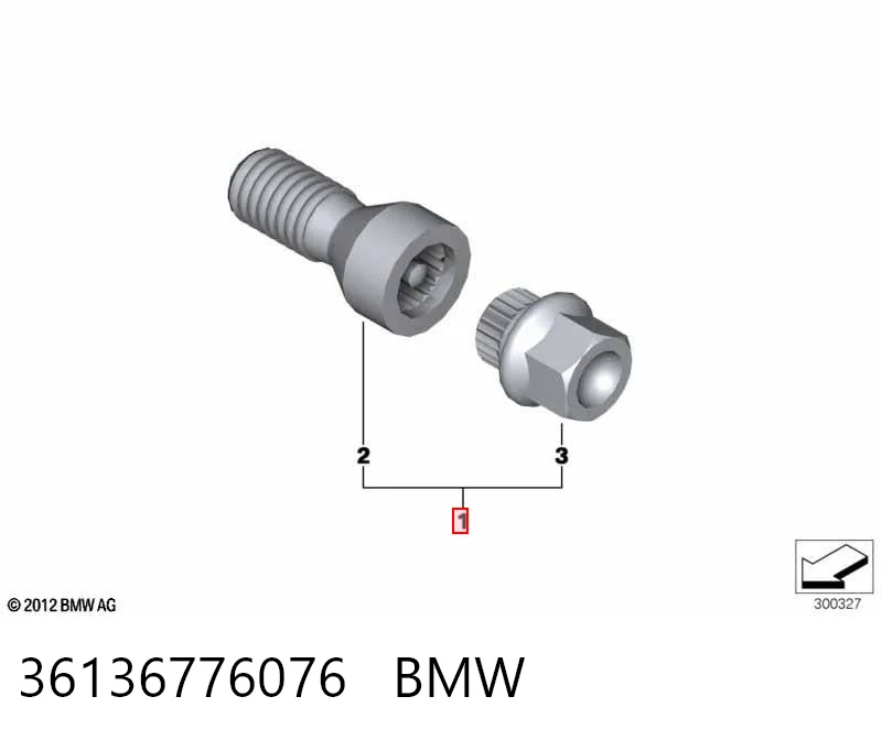 36136776076 BMW Śruba koła