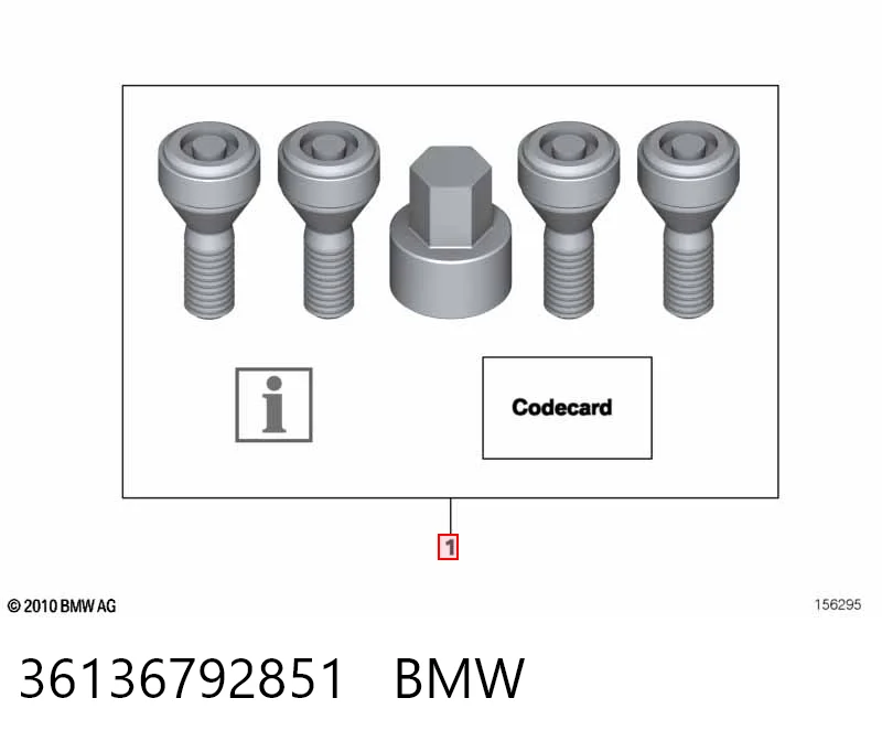 36136792851 BMW Śruba koła