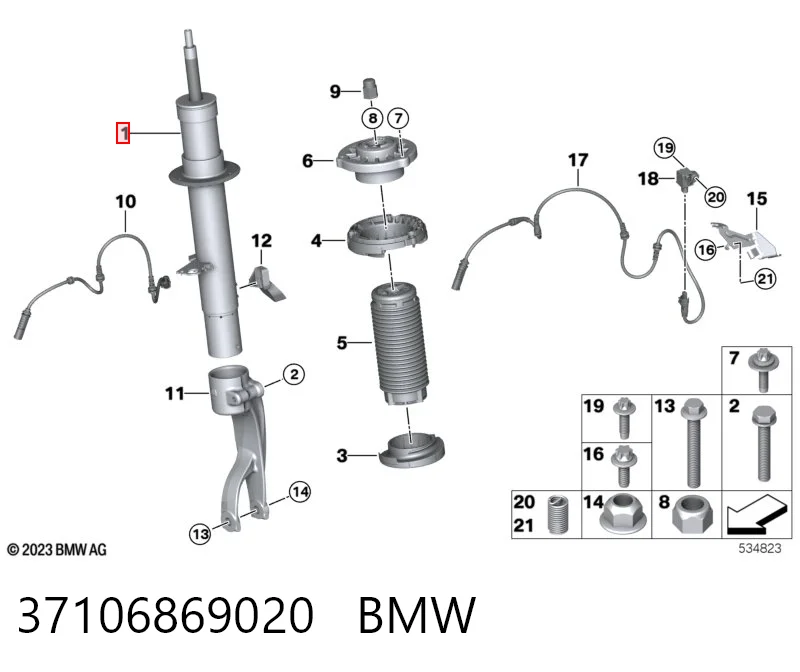 37106869020 BMW Amortyzator przedni prawy