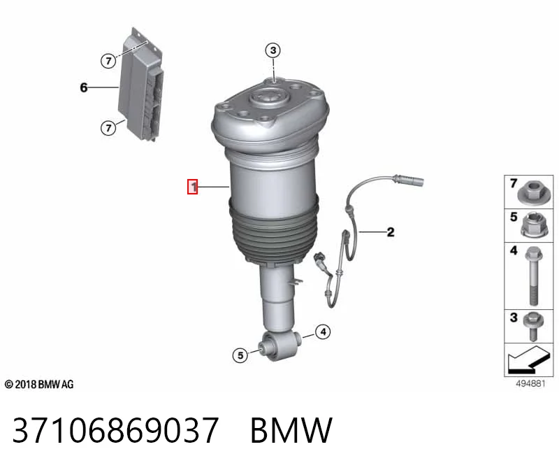 37106869037 BMW Amortyzator tylny lewy