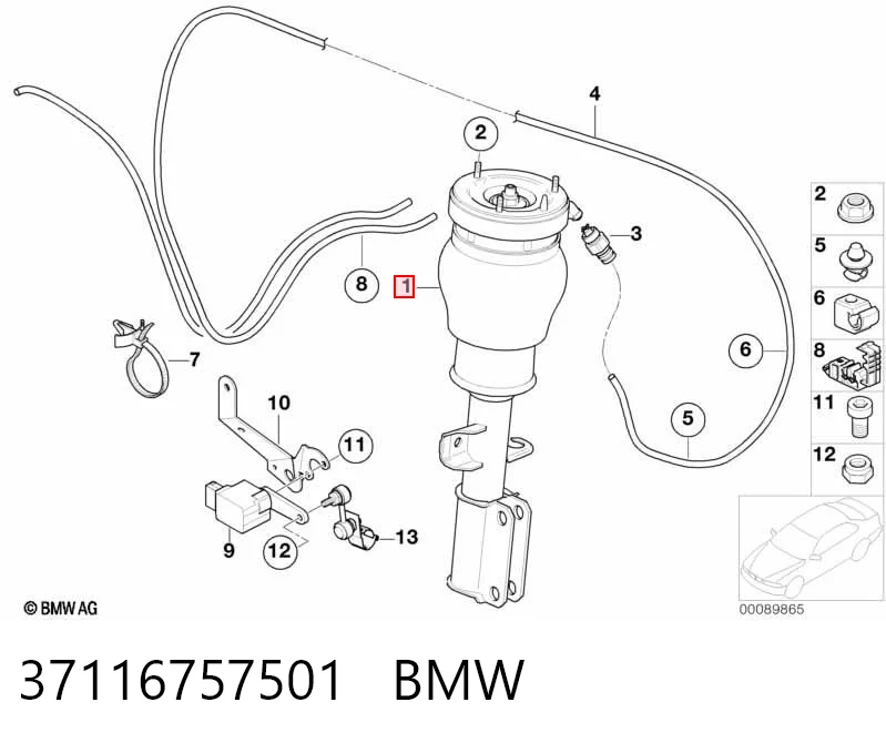 37116757501 BMW Amortyzator przedni lewy