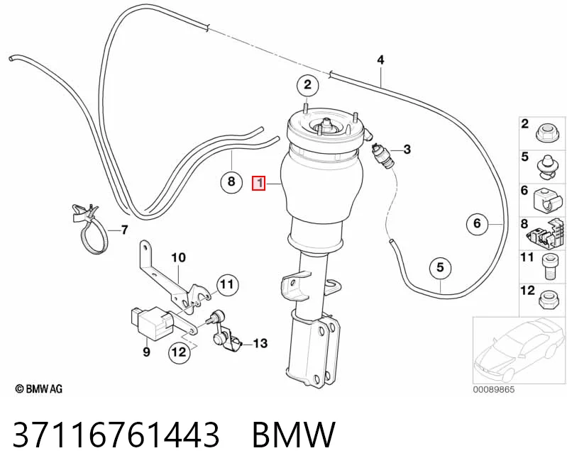 37116761443 BMW Amortyzator przedni lewy