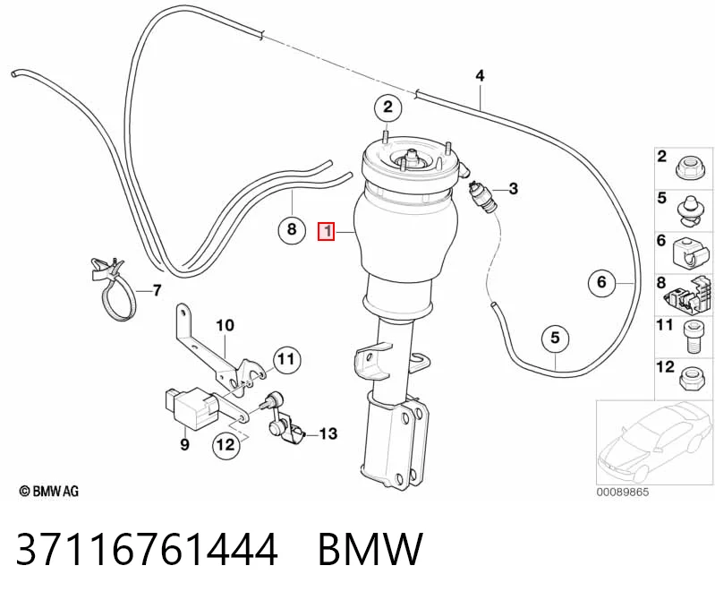 37116761444 BMW Amortyzator przedni prawy
