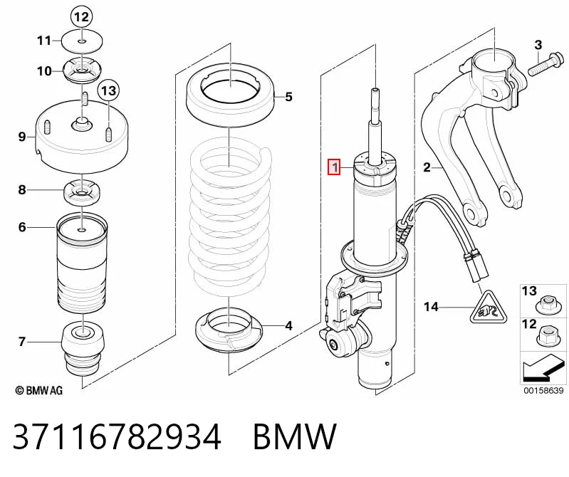 37116782934 BMW Amortyzator przedni prawy