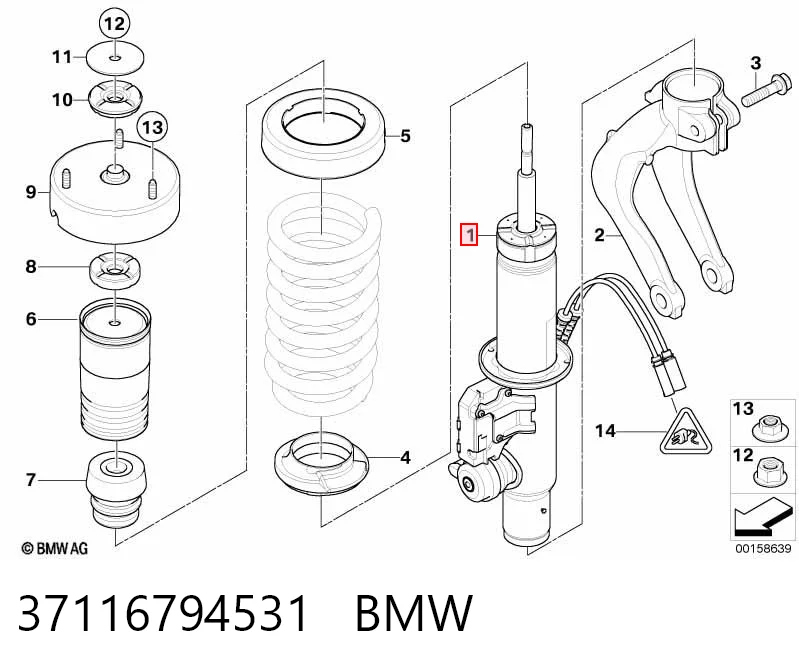 37116794531 BMW Amortyzator przedni lewy