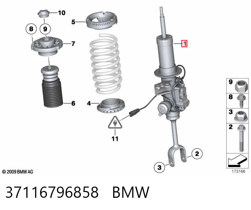 37116796858 BMW Amortyzator przedni prawy