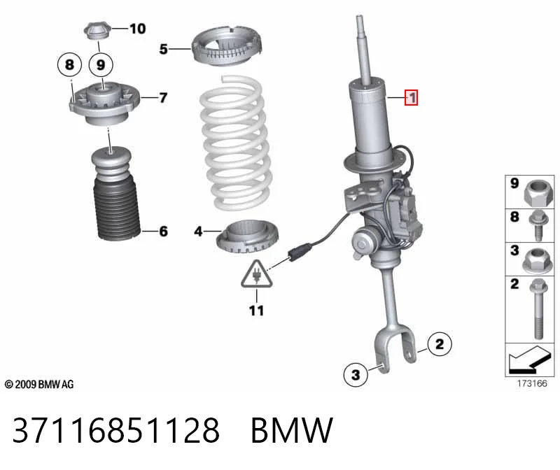 37116851128 BMW Amortyzator przedni prawy