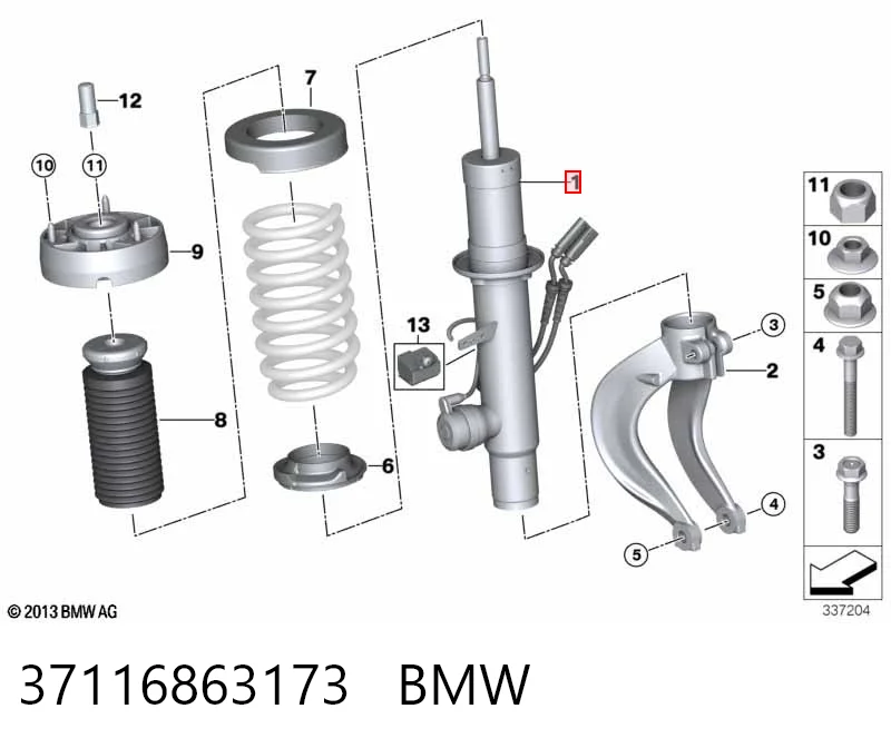 37116863173 BMW Amortyzator przedni lewy