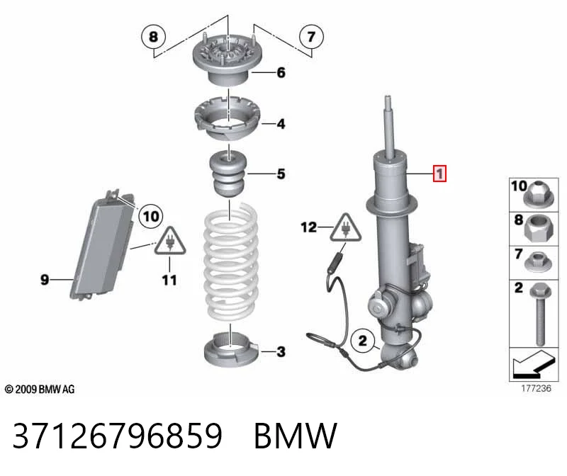 37126796859 BMW Amortyzator tylny lewy