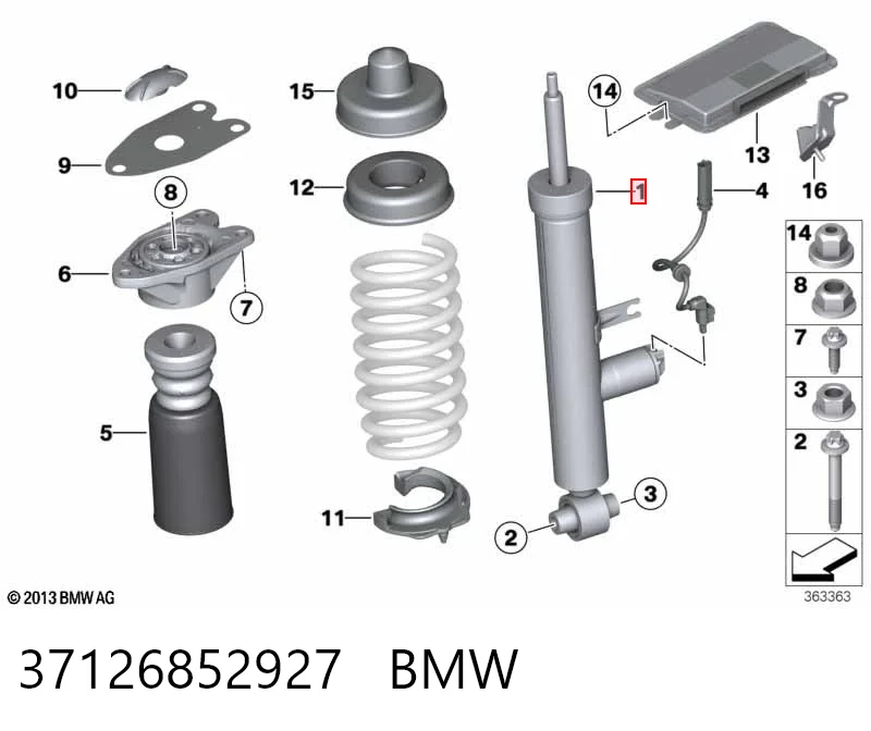 37126852927 BMW Amortyzator tylny