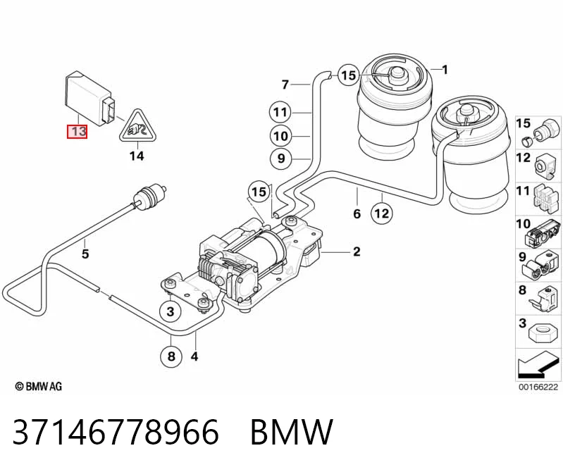 37146778966 BMW Sterownik zawieszenia pneumatycznego