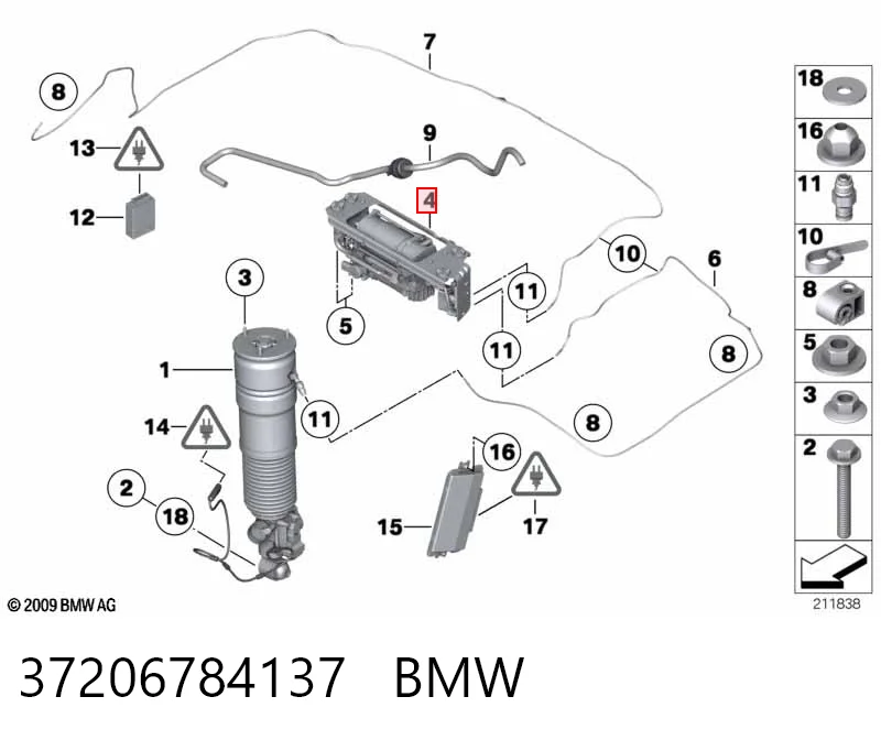 37206784137 BMW Kompresor zawieszenia pneumatycznego