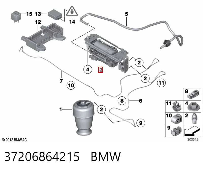 37206864215 BMW Kompresor zawieszenia pneumatycznego