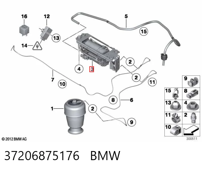37206875176 BMW Kompresor zawieszenia pneumatycznego