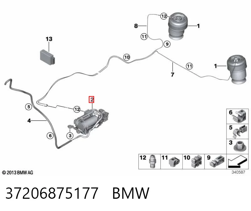 37206875177 BMW Kompresor zawieszenia pneumatycznego