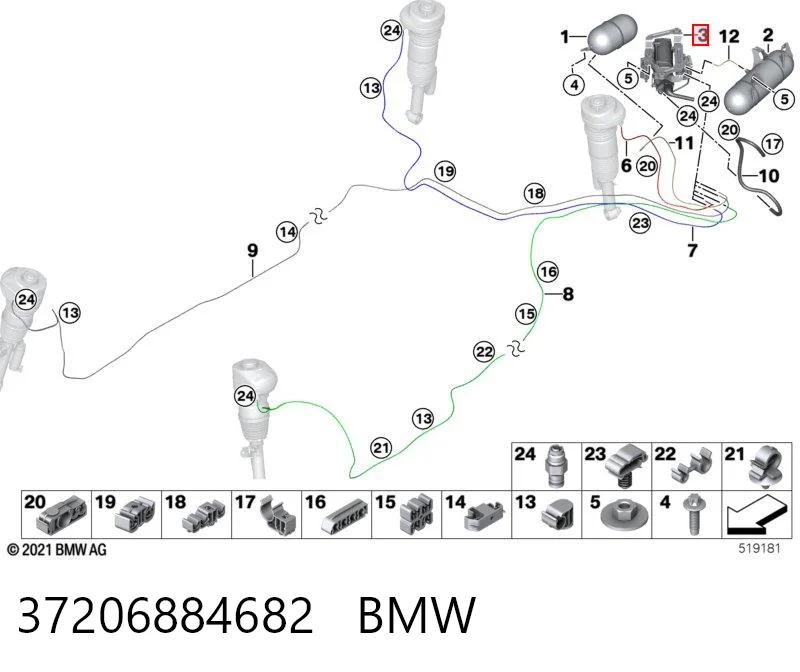 37206884682 BMW Kompresor zawieszenia pneumatycznego