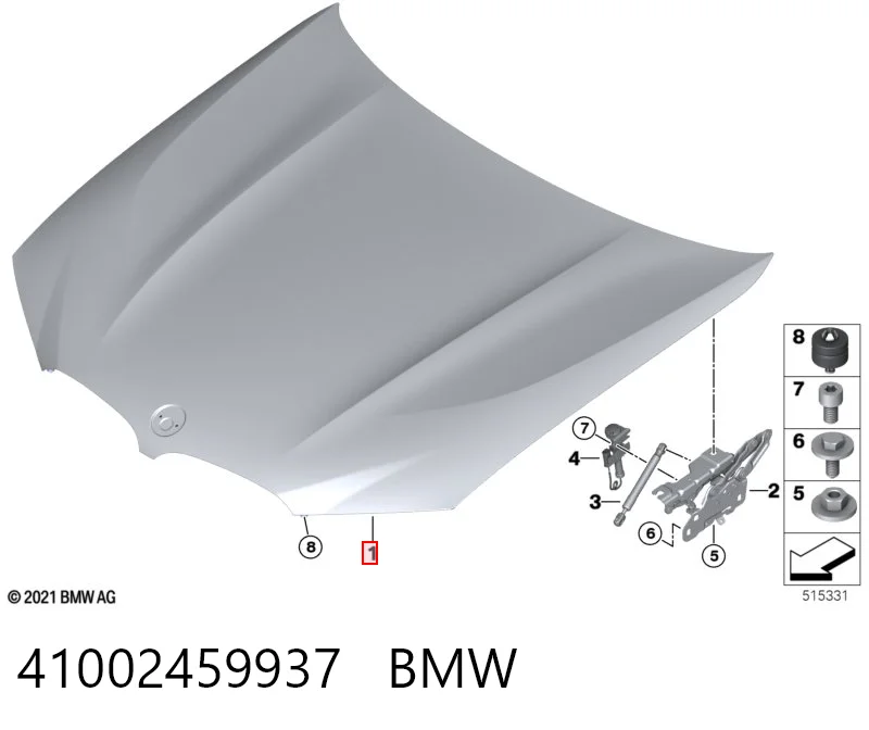 41002459937 BMW Maska silnika