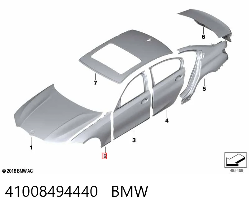 Do koszyka Błotnik przedni prawy BMW 3  G20, G80, G28