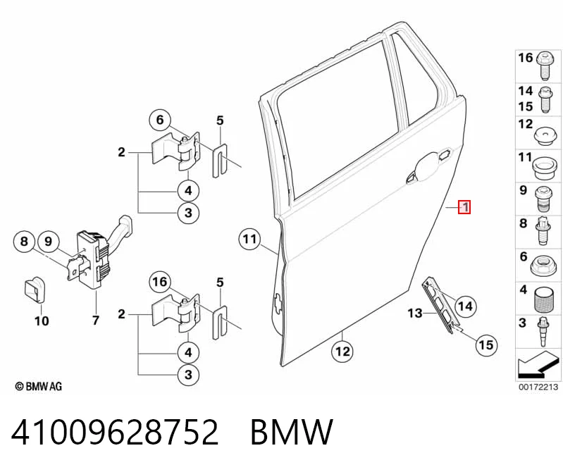 Drzwi tylne prawe do BMW 3  E91