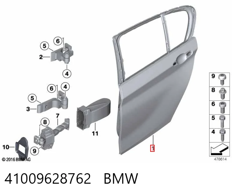 Drzwi tylne prawe do BMW 3  F30, F80