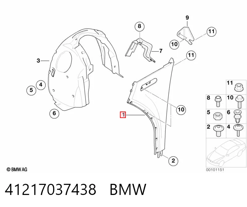 Błotnik przedni prawy Mini Cooper hatchback (R56) (2005 - 2014) cena, od 94,09 USD