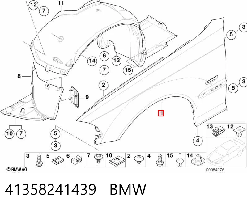 Błotnik przedni lewy do BMW 3  E46