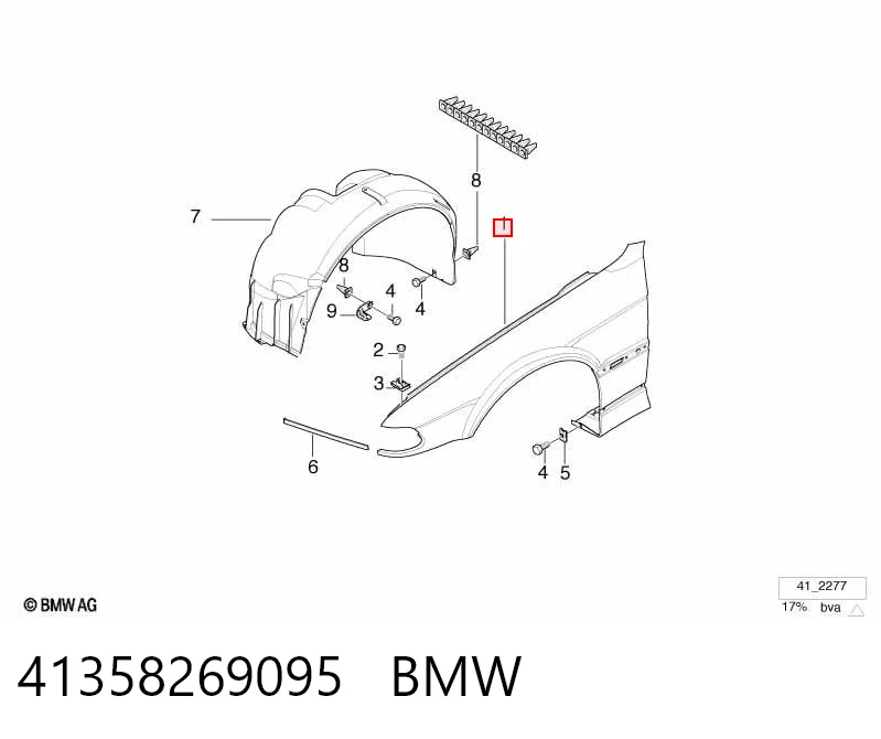 Błotnik przedni lewy do BMW 7  E38