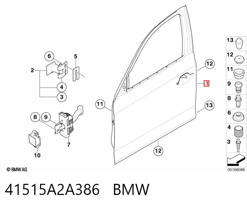 Drzwi przednie prawe do BMW 3  E91