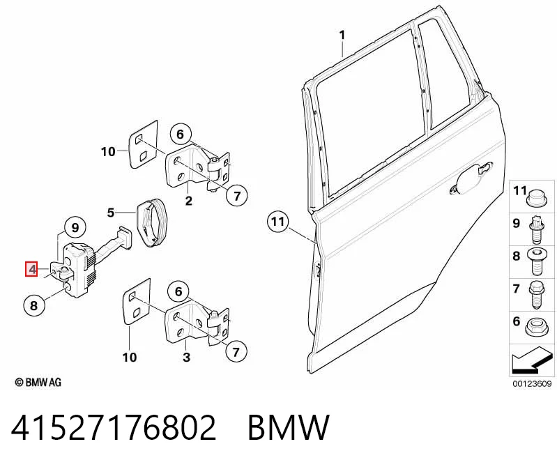 41527176802 BMW Ogranicznik drzwi tylny