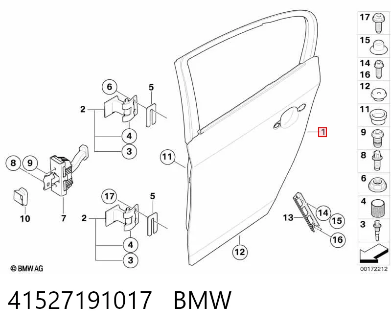 Drzwi tylne lewe do BMW 1  E81