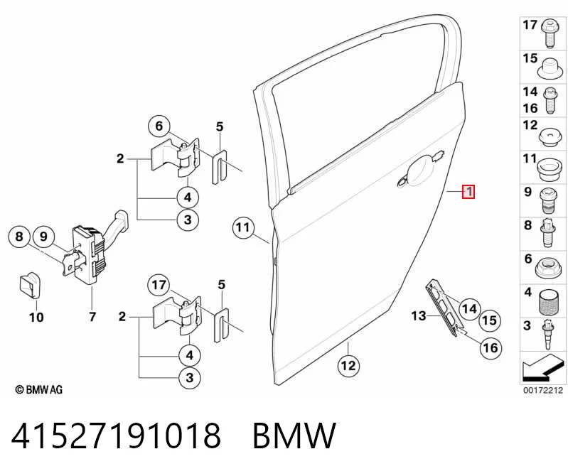 Drzwi tylne prawe do BMW 1  E81