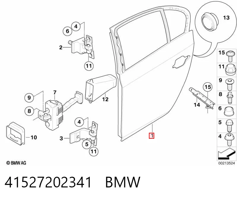 Drzwi tylne lewe do BMW 5  E60