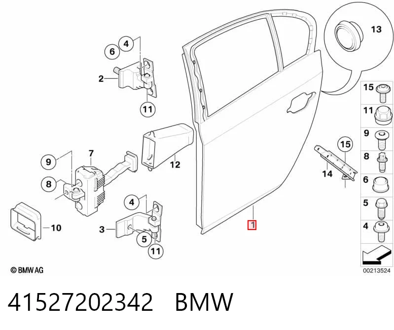 Drzwi tylne prawe do BMW 5  E60
