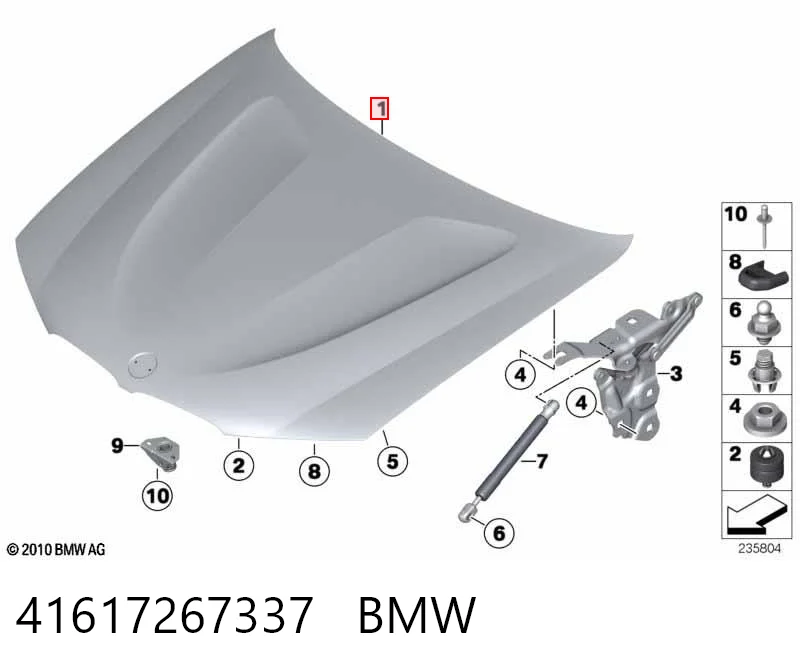 41617267337 BMW Maska silnika