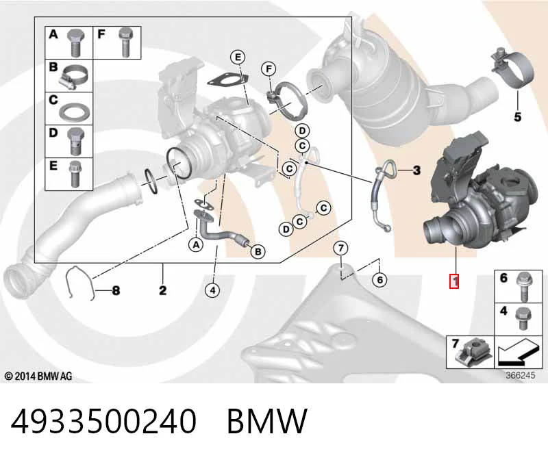 4933500240 BMW Turbina