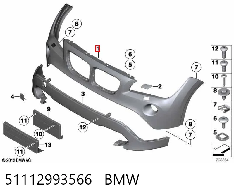 Do koszyka Zderzak przedni BMW X1  E84