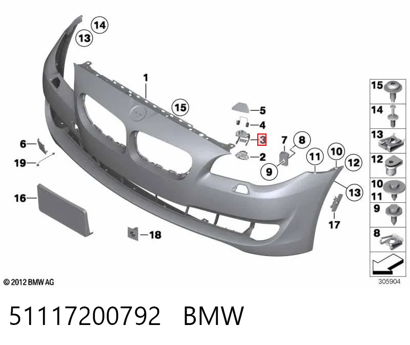 51117200792 BMW Wspornik mocowania wtryskiwacza