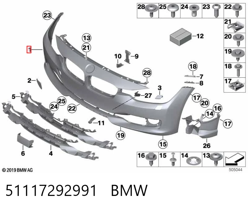 Zderzak przedni BMW 3 